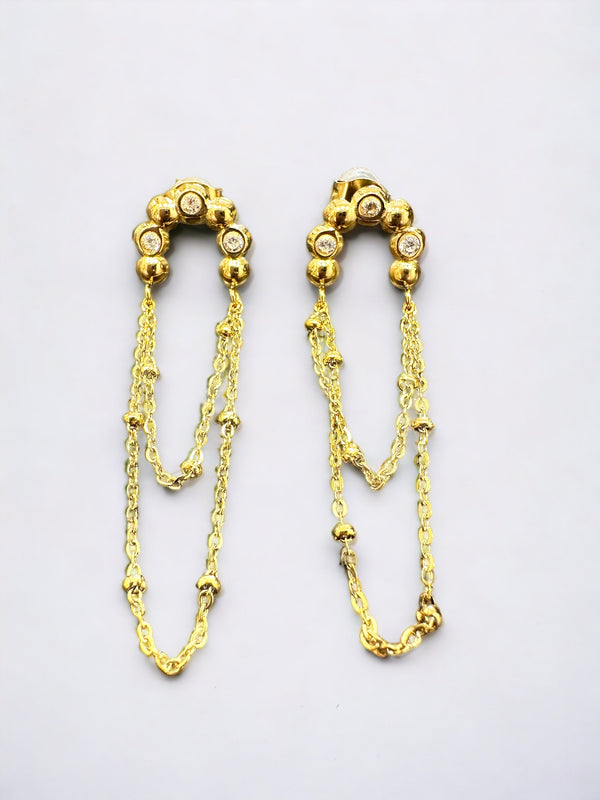 Earrings chains rock romantic