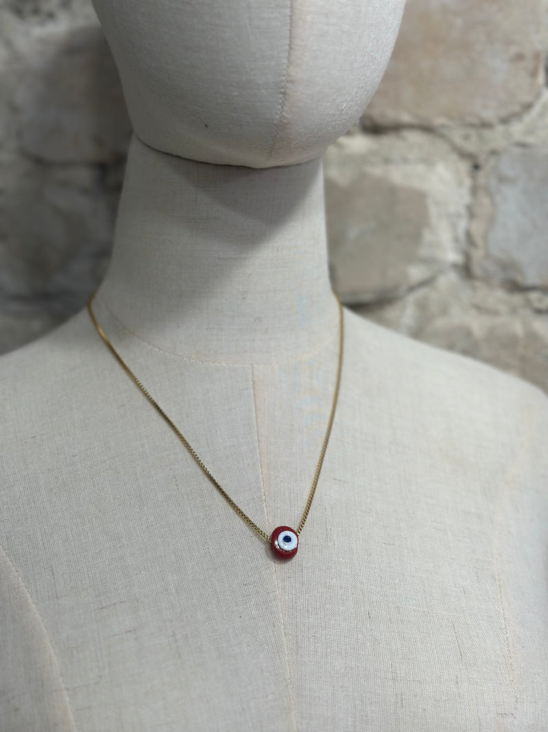 Red little eye necklace