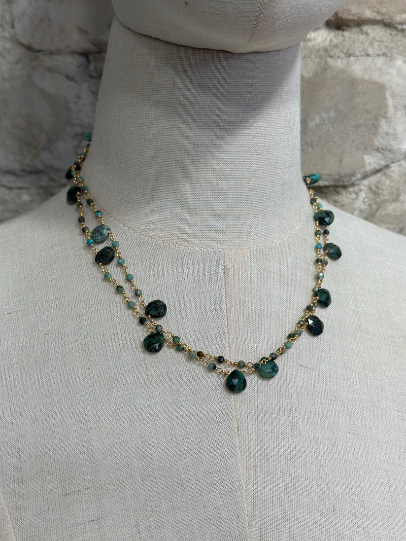 Turquoise necklace double or long