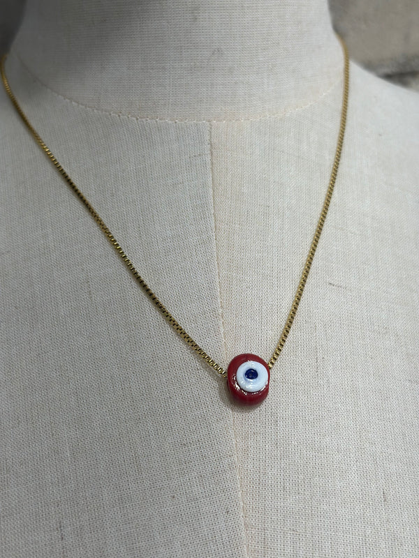Red little eye necklace