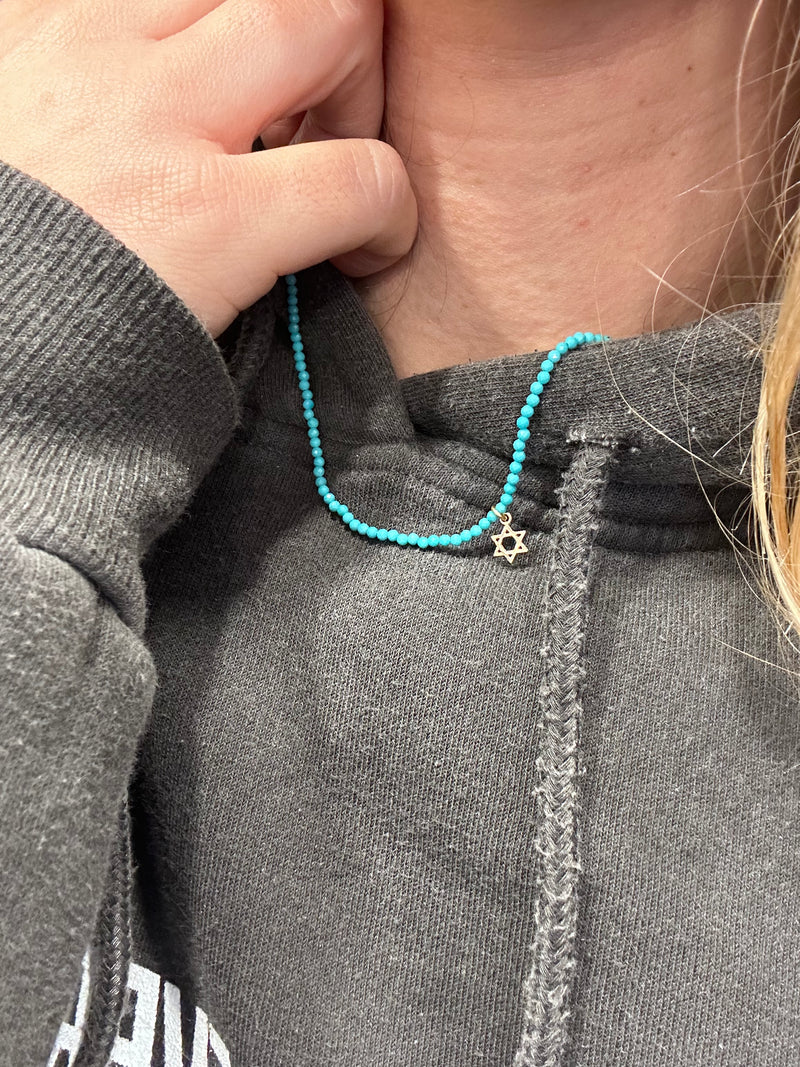 Turquoise maguen necklace