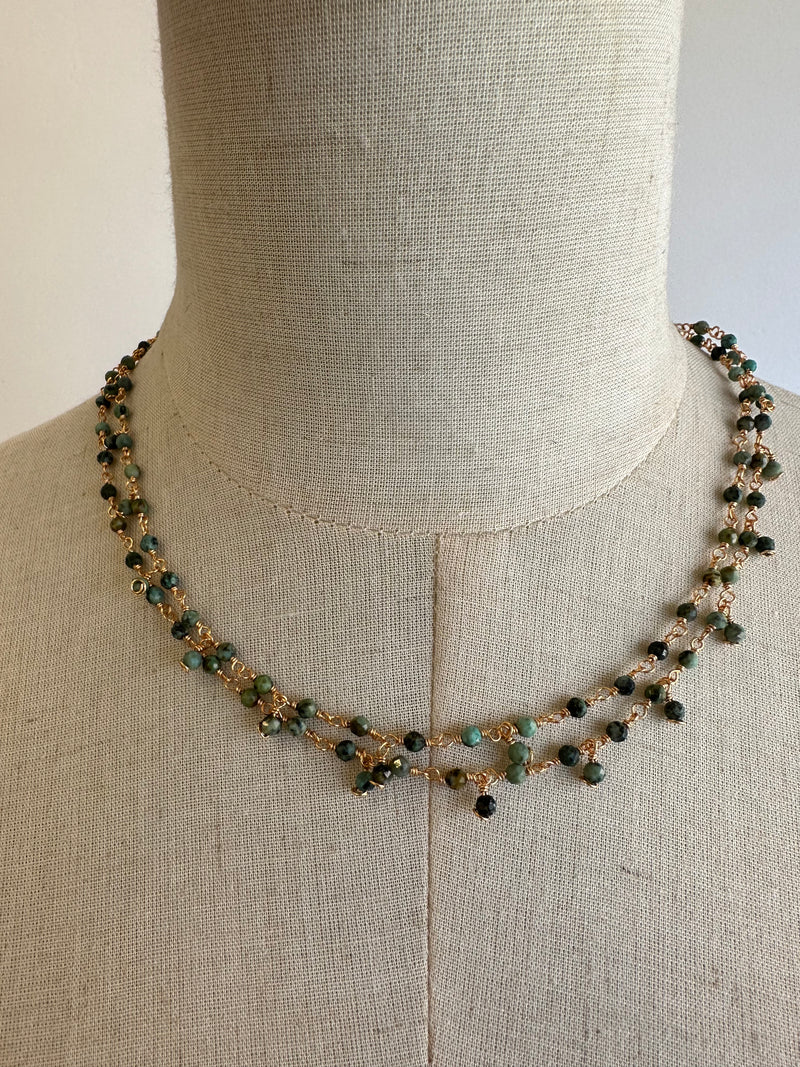 Turquoise long / double necklace